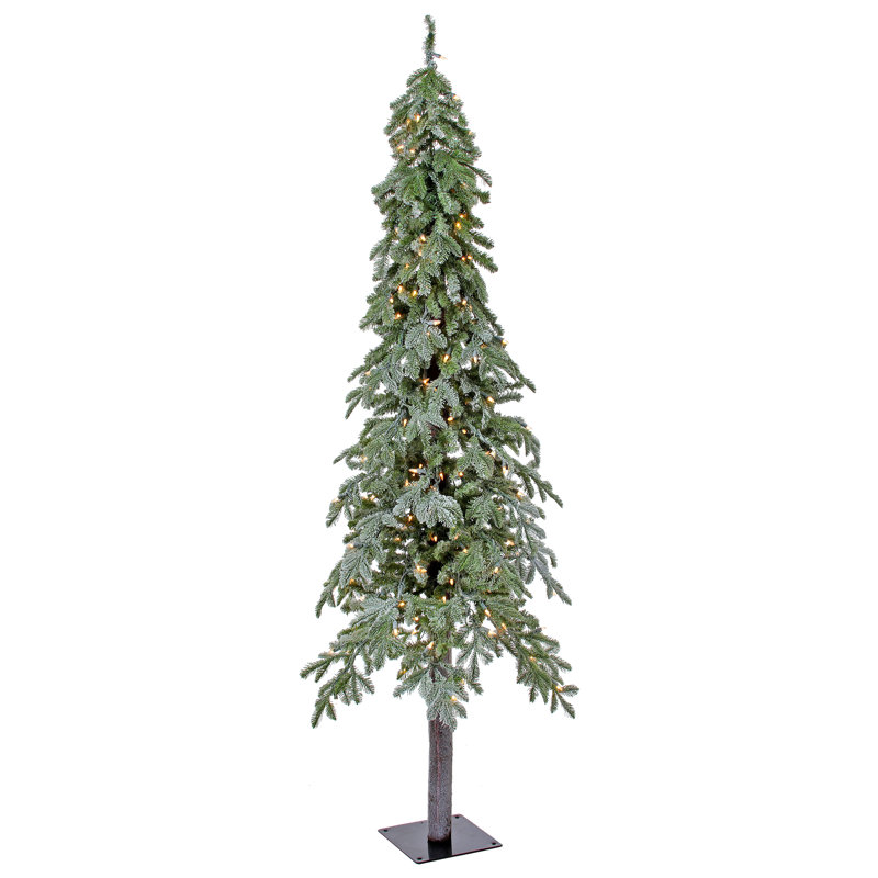 Lighted Artificial Spruce Christmas Tree, 6'