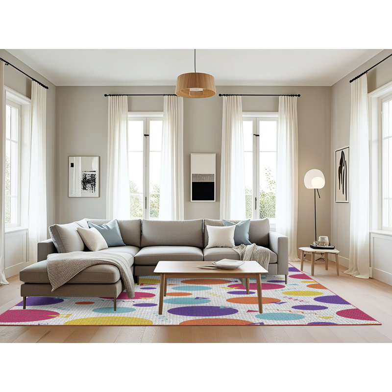 Tapis motif rose/vert/jaune, Rectangle 8 pi x 12 pi