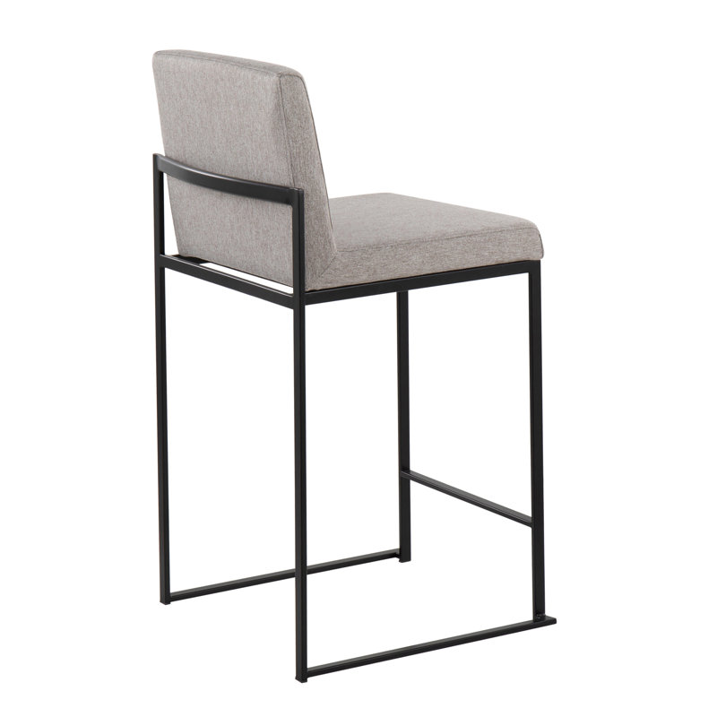 Contemporary Counter Stool, Siège gris / cadre noir, 3