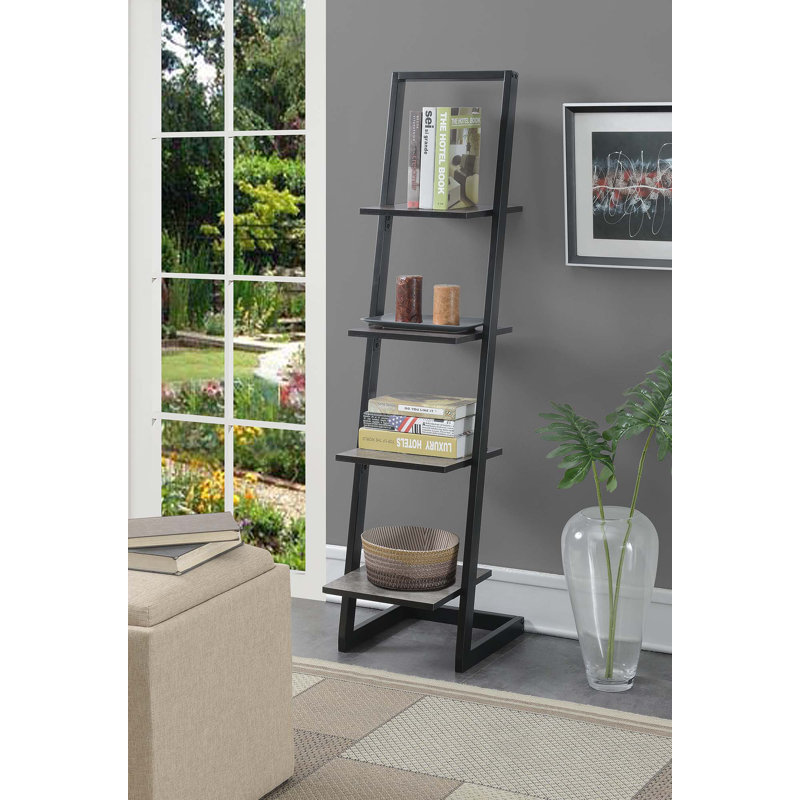 Slayter Ladder Bookcase, Faux Birch