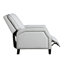 Chaise inclinable en bois massif avec chenille grise, chaise transitionnelle en chenille avec coussins attachés, rembourrage en mousse, dossier amovible