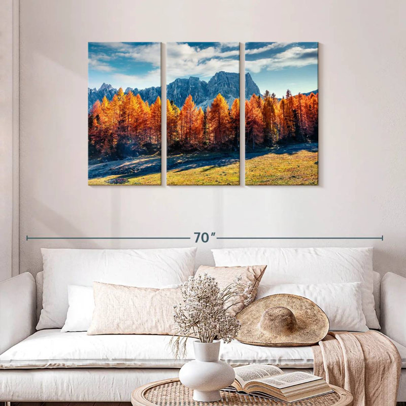 Alvord Autumn Larch Trees, 28" H x 45" W