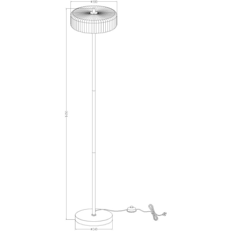 Abbigayl 145cm Brushed Traditional Floor Lamp