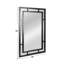 Miroir mural rétro en verre avec cadre géométrique Art Deco-484773081