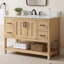 Meuble-lavabo simple autoportant Floyd de 48 po avec comptoir en pierre reconstituée-892150581