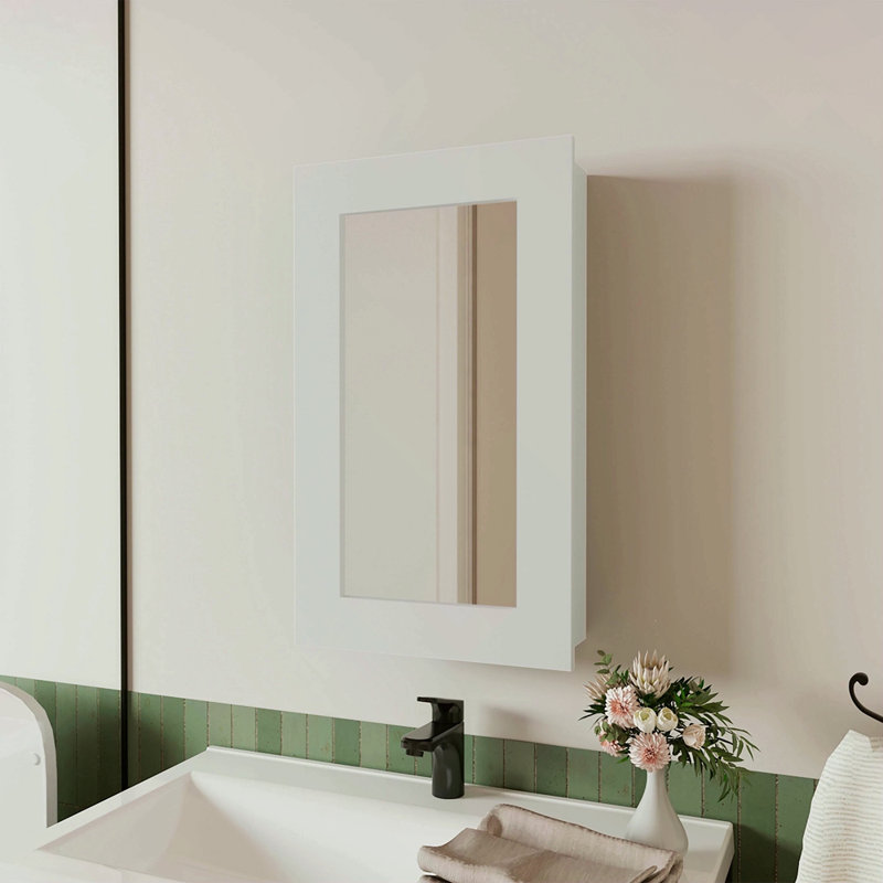 Pharmacie avec miroir inclus, Blanc
