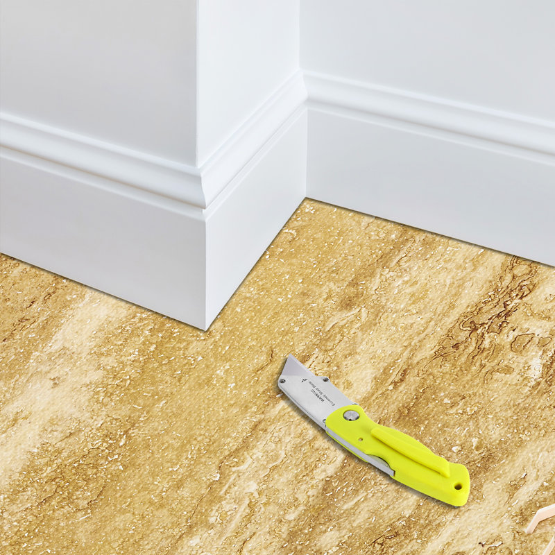 Sorbus Waterproof Wood Grain Foam Floor Tiles, 24 Tiles, 96 Sq Ft, Interlocking, Marble, Marble