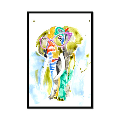 Smarty-Pants Elephant by Jennifer Goldberger - Painting