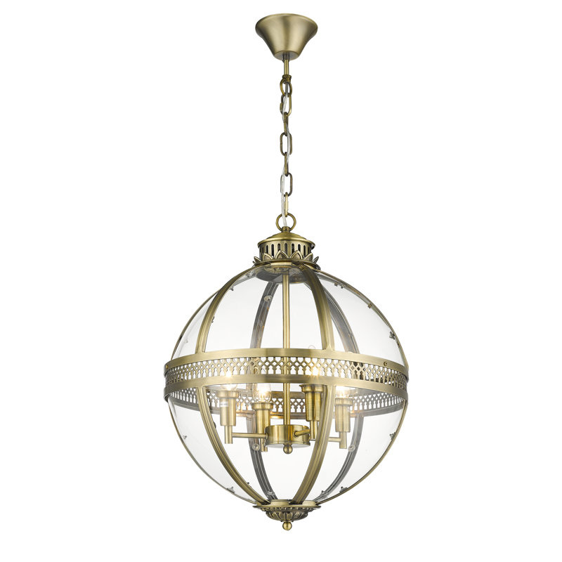 Sprowston 4 - Light Sphere Pendant, Antique Brass