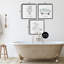 «Bathroom Rules with Eucalyptus», ensemble de 3 impressions giclées encadrées, dessinées par lettres et doublées-114317362-114317361