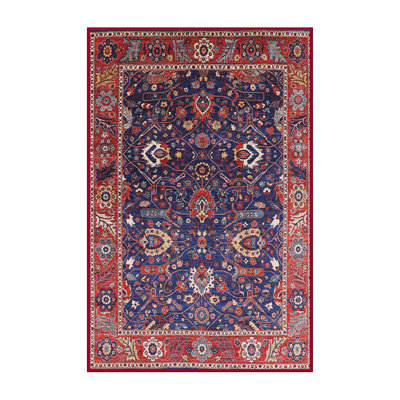 Tapis rouge / bleu Oesch