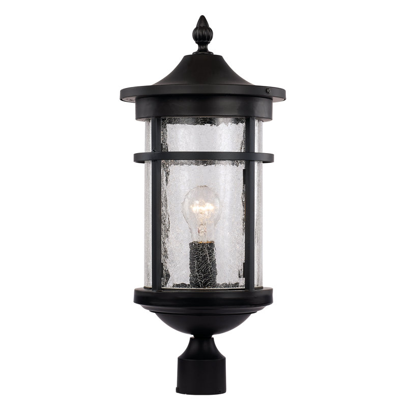 Tête de lanterne câblée 1 lumière noire 21,5 po Thorton