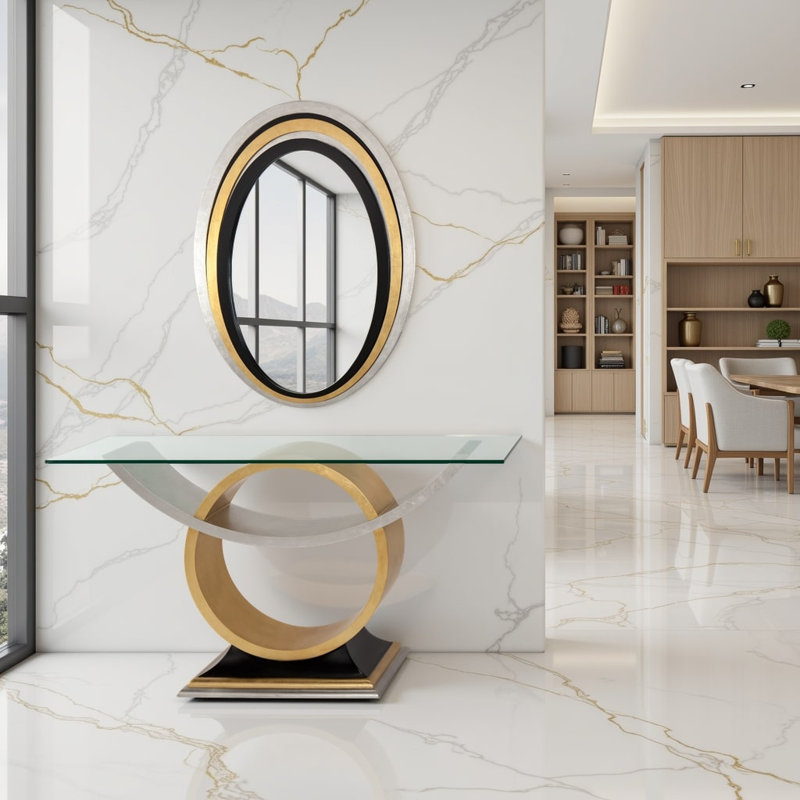 Engineered Wood Flat Wall Mirror