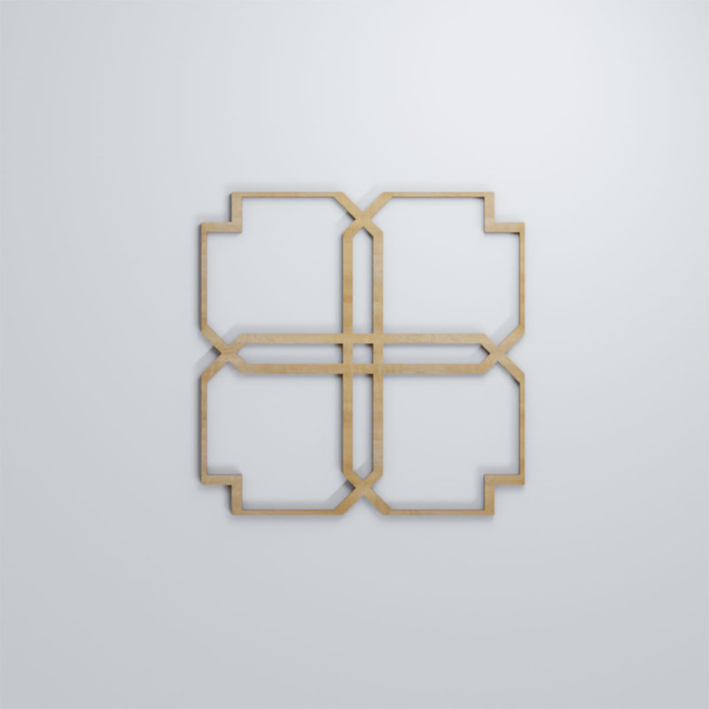 Panneaux muraux décoratifs Englewood, Hickory, H 11 3/8 po x l 11 3/8 po x P 1/4 po