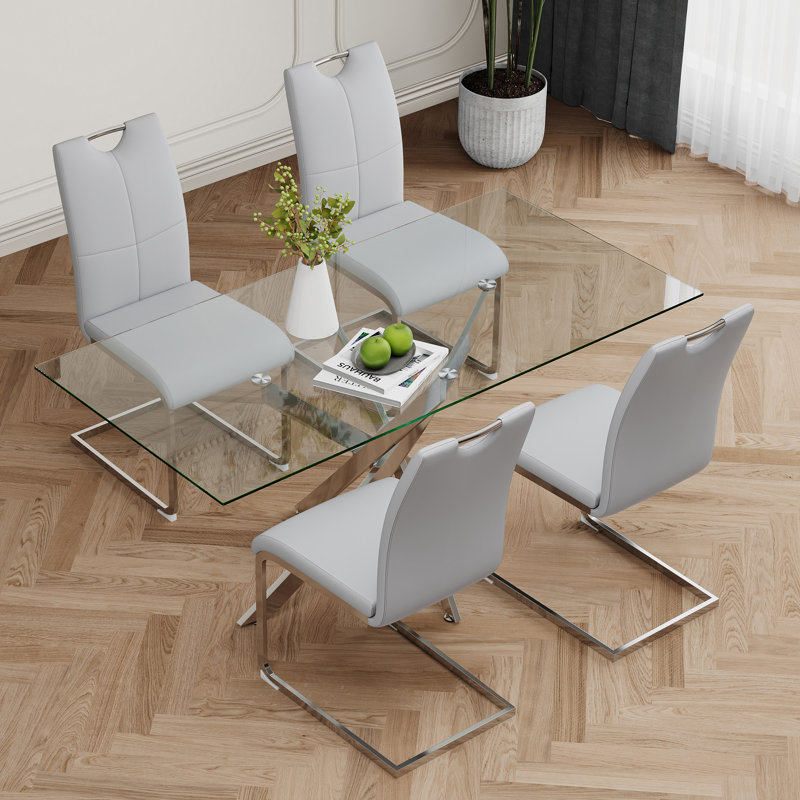 Table en verre de style moderne