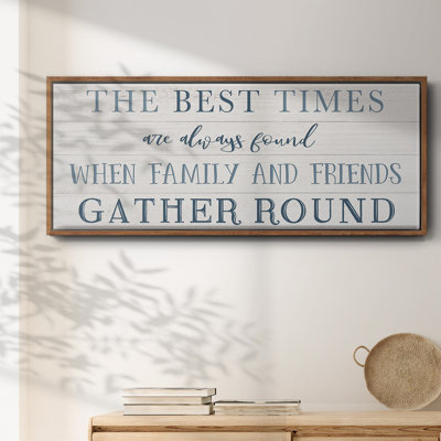 Family and Friends Gather- Framed Canvas