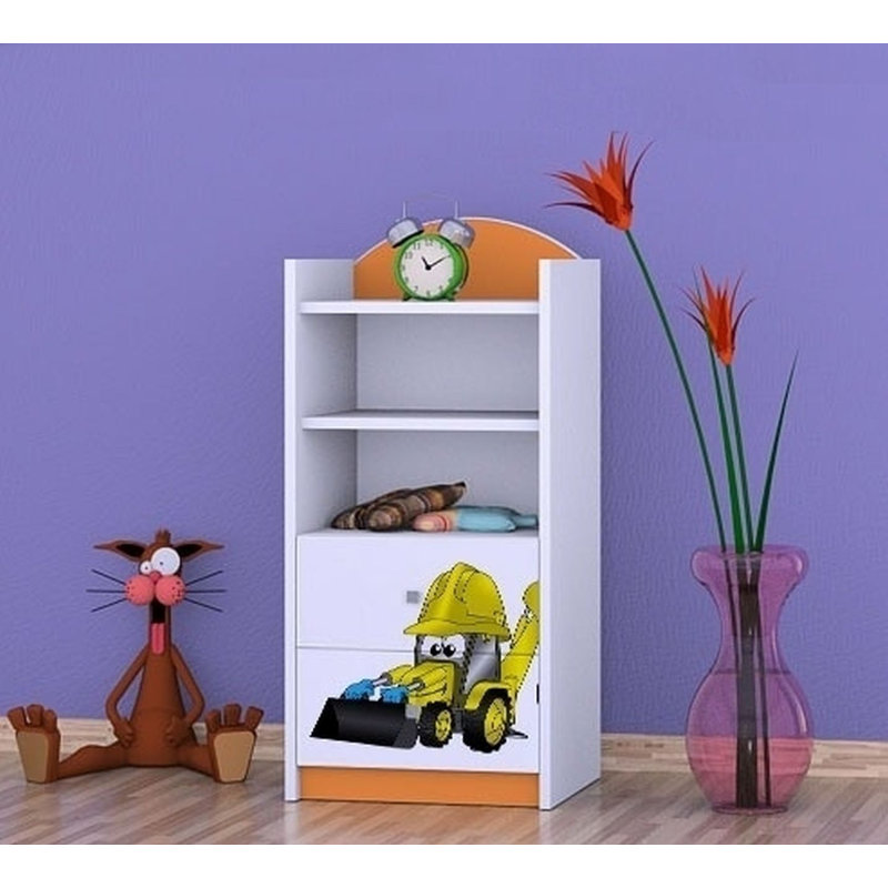 Jocelyn 96cm H Kids Cube, 92cm H x 45cm W x 34cm D, Orange