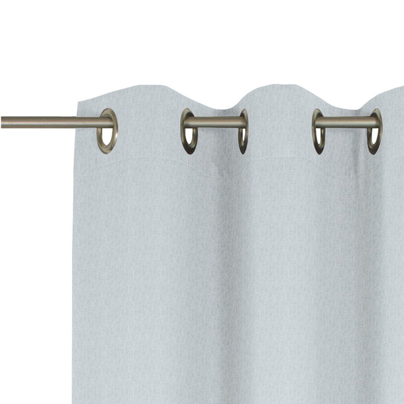 Sunday 82% Polyester And 18% Cotton Semi Sheer Curtain Single Panel, 142cm Width x 295cm Drop, Blue