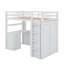 Lit mezzanine simple avec bureau, tiroirs et garde-robe-1087001671