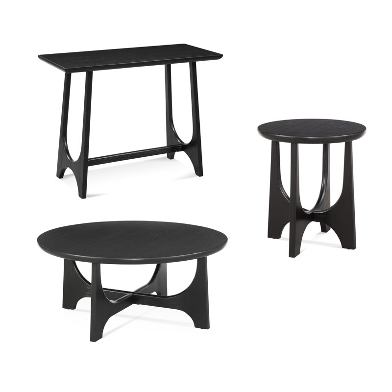 Table basse Alida, Noir mat