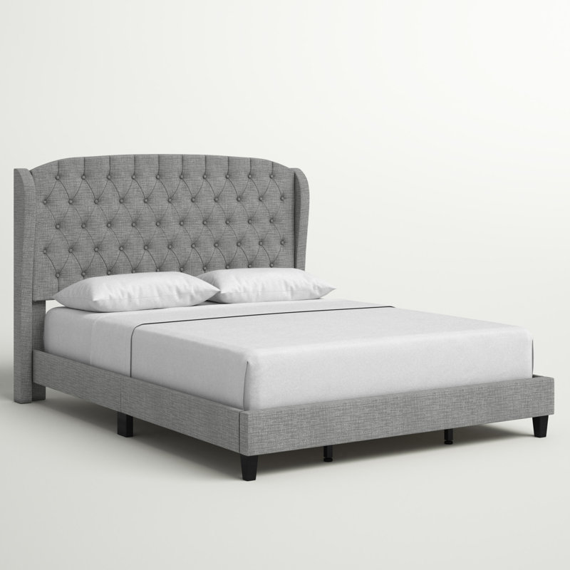 McMenamins Upholstered Platform Bed, Full, Slate