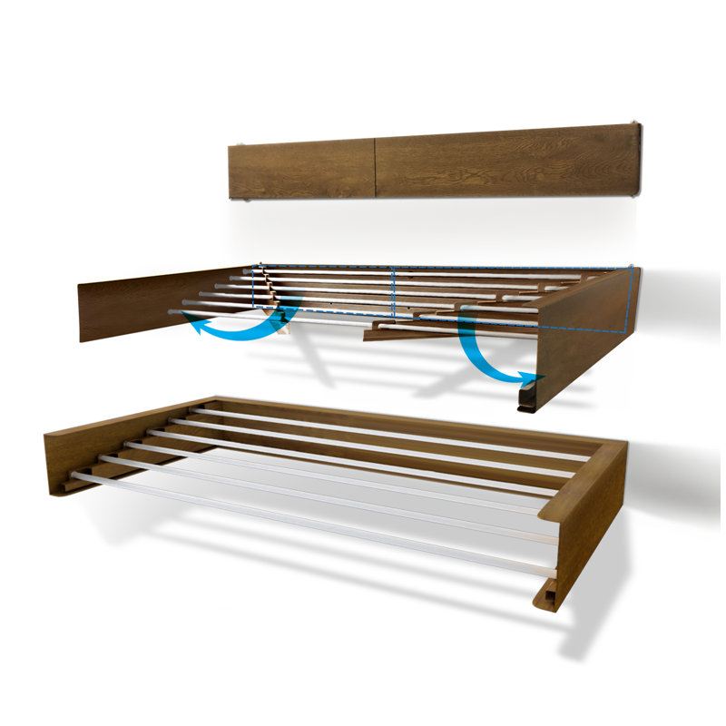 Grille de séchage murale, Aspect bois, H 5,1 po x l 39,5 po x P 20 po
