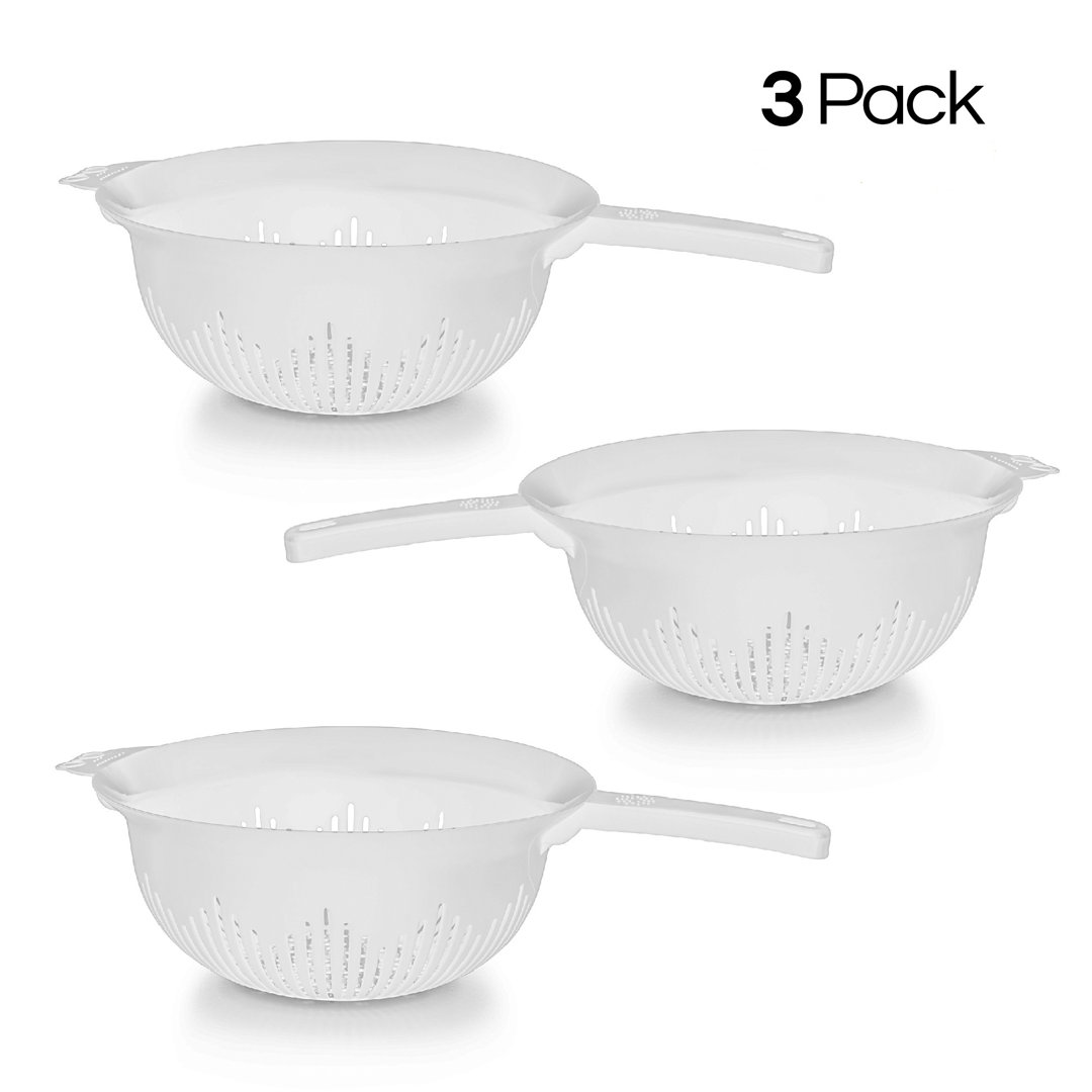 YBM Home Deep Plastic Colander (Set of 3) YBM Home 