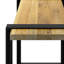Banc industriel en bois de manguier massif de 42 po de largeur avec pieds en métal noir Nessa