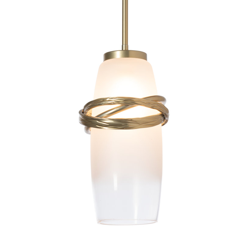Trilogy Mini Pendant, Modern Brass, Frosted Gradient, Modern Brass