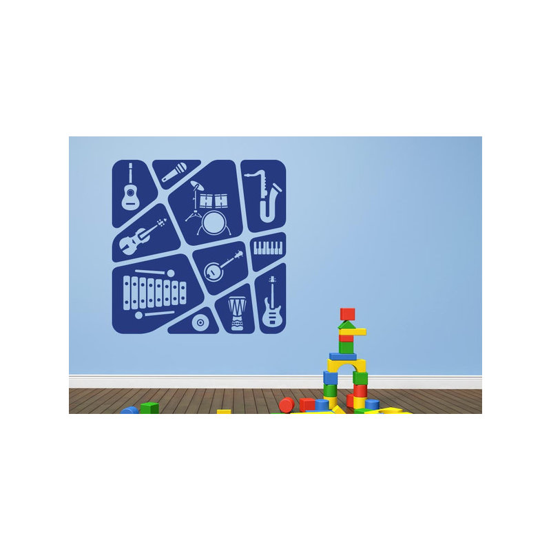Entertainment Wall Decal, Blue
