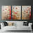 Floral Study Series C -Set Of 3 Gallery Wrapped Canvas -Ready to Hang-107311365