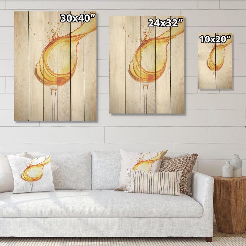 Nectars Note - Art mural en bois sur bois de pin naturel, H 20 po x l 10 po