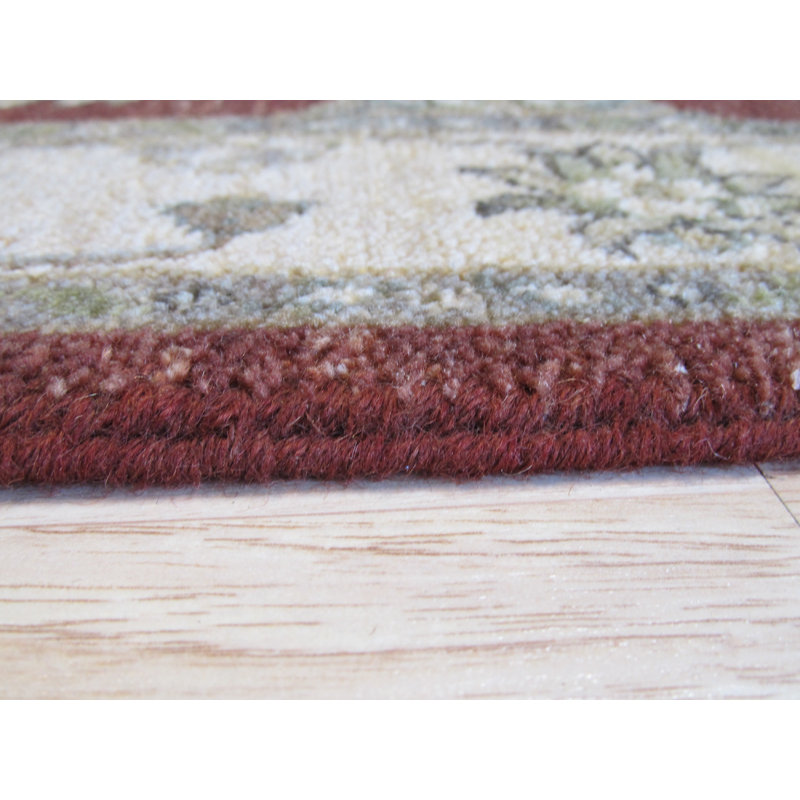 Agra Red Hand Knotted Wool Rug