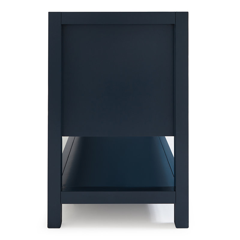 Bayhill 60'' W Double Bathroom Vanity Base, Blue