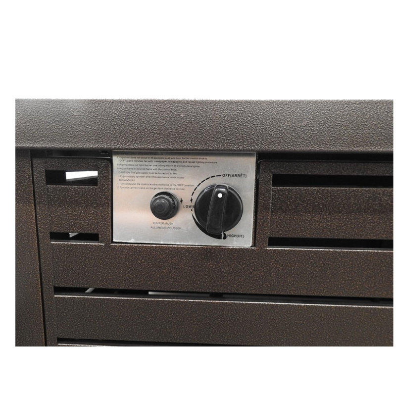 Rectangle Steel Propane Smokeless Fire Pit