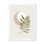 Lune géométrique abstraite avec feuille II - impression sur toile-59709940-59709942