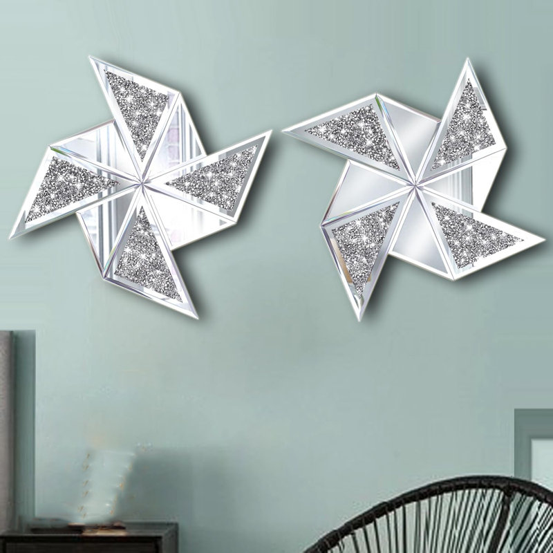 Windmill Shaped Wall Mirror