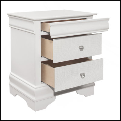 Louis Philippe Style 1Pc Nightstand Of Drawers Okume Veneer Bedroom Furniture