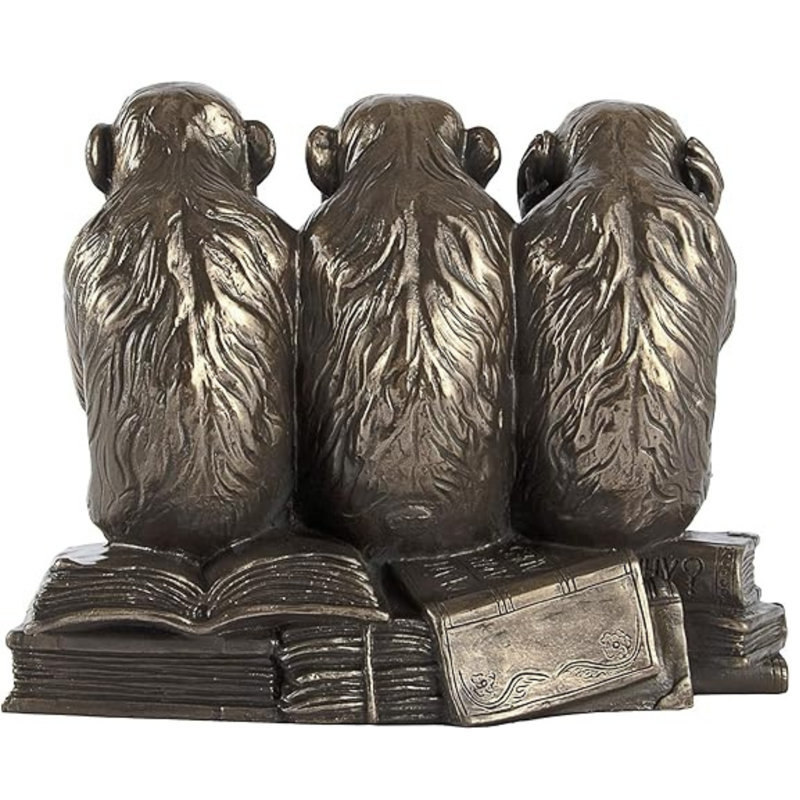 Hear-No, See-No, Speak-No Evil Monkeys Statue