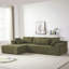 Ensemble de canapé modulaire rembourré avec 6 coussins pour le salon Modern-1102202351-1076435054