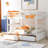 Full Over Bunk Bed With Storage Drawers In White - Solid Pine For Bedroom Utility Convertible Drawers, Size White, Wood Construction-1015177173-1015177174