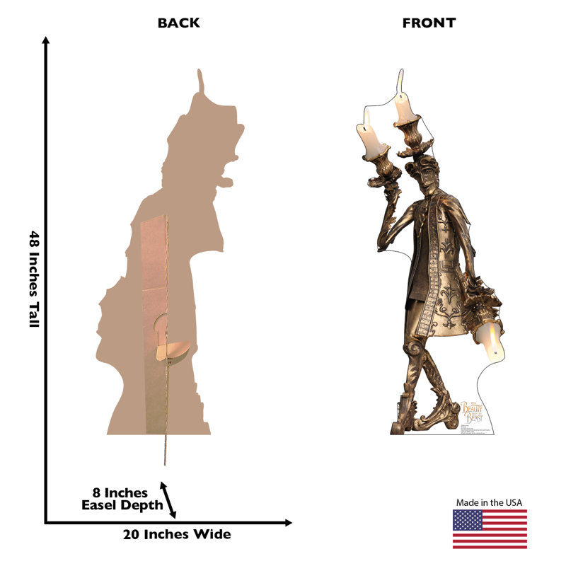 Life-Size Lumiere Cardboard Standup from Beauty and the Beast