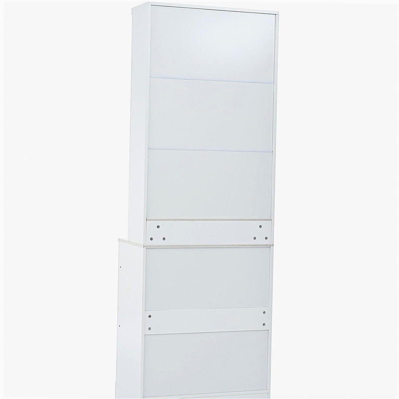 [Vidéo d'assemblage fournie] Armoire de rangement de 83,7 po de hauteur moderne TopMAX, armoire de cuisine haute autoportante avec plateau en marbre artificiel, armoire de présentation avec 5 tiroirs de rangement et tablettes réglables, blanc