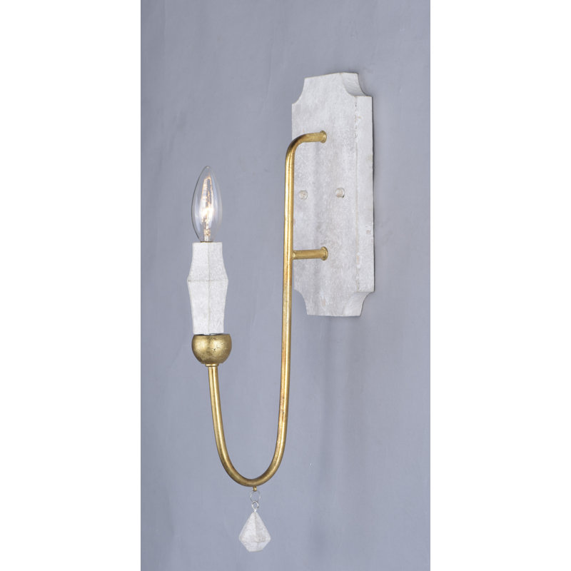 Gabriel Wood Candle Wall Light