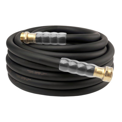 Heavy Duty Premium Garden Hose 50Ft X 5/8", 300PSI Working, 1000PSI Burst, Water Hose With Transparent Swivel Handle - Hot/Cold Water - Five Layered Braiding For Durability