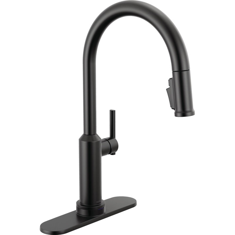 Touch2O Technology Kitchen Faucet with Touchless Technology, Matte Black