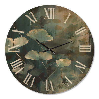 Mystique of Fern II – Oversized Botanical Wood Wall Clock