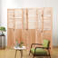 Solid Wood 6 Folding Screen, 82.8'' X 65'', In Natural Tone For Home Use Partition, Style With Hinges