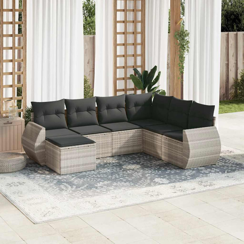  Garden Sofa Set Light Grey