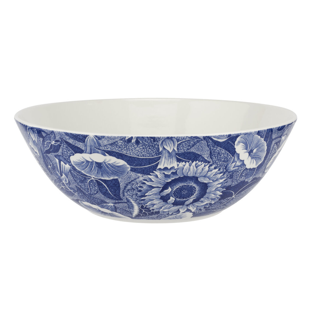 Spode Blue Room Salad Bowl 10.5" Sunflower Spode